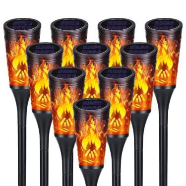 Imagem de Lanterna solar de Halloween Toodour, pacote com 10 tochas IP65 à prova