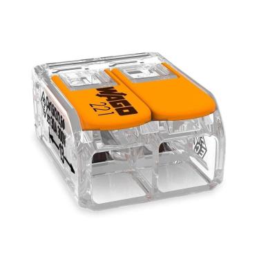 Imagem de Conector Emenda Compacto Fios E Cabos 2 Vias 221 Wago