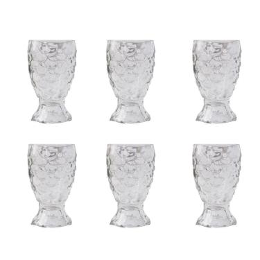 Imagem de Jogo De Copo De Vidro 50ml Em Alto Relevo Com 6 Peças