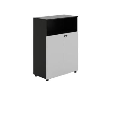 Imagem de Armário de Arquivos Gabinete de armazenamento porta dupla com divisória altura elevada para escritório, arquivo madeira fechadura, dados