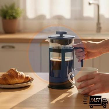 Imagem de Cafeteira Francesa Portátil Filtro Reutilizável de Inox 350ml Prensa E