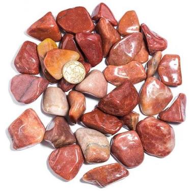 Imagem de 1kg de Quartzo Vermelho Rolado - Pedra M 20 a 35mm Tipo B - Cristaisde