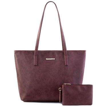 Imagem de Bolsa de Ombro Feminina em Couro Sintético com Carteira, Montana, Roxa