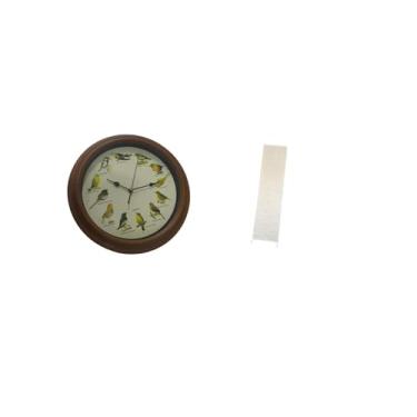 Imagem de Fenteer Relógio Redondo Elegante com Canto de Pássaros E Abajur de Papel Aconchegante para Decoração de Sala de Jantar E Sala de Estar, Capa de Luz de Pé para