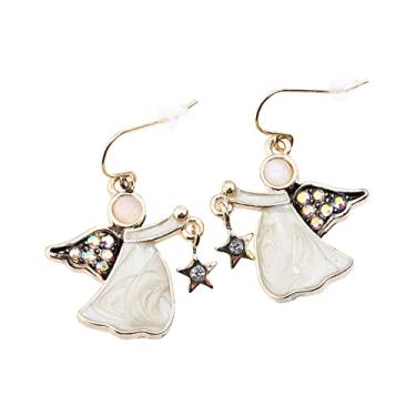 Imagem de 1 par de colírios decorativos para meninas, design exclusivo e personalizado, joias fofas e delicadas para uso diário em qualquer roupa, 3.5x2.4cm, Plástico, Sem pedra preciosa