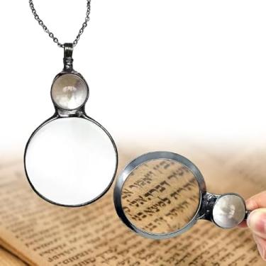 Imagem de Lupa, lupa, colar, livro, página, lupa, adequado para uso diário, ideal para leitura, branco