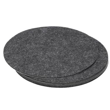 Imagem de Feltro de base de lâmpada de 17 cm de diâmetro, pacote com 5 unidades de 2 mm de espessura, adesivo redondo, macio, antiderrapante, feltro com suporte antiarranhões para lâmpadas, móveis, artesanato