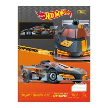 Imagem de Caderno De CALIGRAFIA Brochura Capa Dura Hot Wheels 40 Folhas Tilibra,