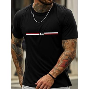 Imagem de Camiseta Masculina Traços King Rei 100% Algodão Premium Moda - FLEXEN,