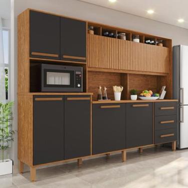 Imagem de Armário de Cozinha 9 Portas 3 Gavetas 100% Mdf Isabella - IMOP Móveis