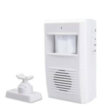 Imagem de Sensor Presenca Longo Alcance Campainha Sem Fio Alarme Movimento Musical Anunciador Sonoro Detector Pessoas