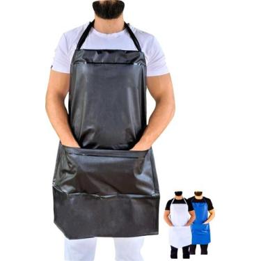 Imagem de Avental Impermeável bolso churrasqueiro garçom chef cozinha churrasco 