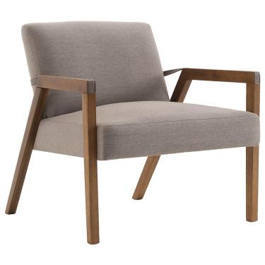 Imagem de Poltrona Sala de estar Dux Com detalhe em Couríssimo Marrom