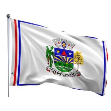 Imagem de Bandeira do Município de Jaboticatubas Dupla Face Estampada Tamanho 90