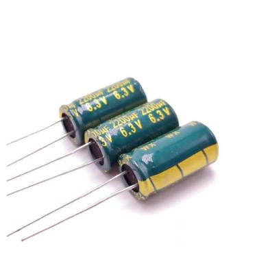 Imagem de 100 pçs/lote 6,3 V 2200UF 8 * 16 mm baixa/impedância alta frequência capacitor eletrolítico de alumínio 2200UF 6,3V 8 * 16 6,3V2200UF