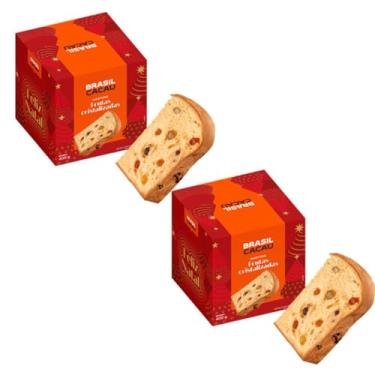 Imagem de Panetone Frutas Cristalizadas 400g cada Kit 2 Unidades Brasil Cacau