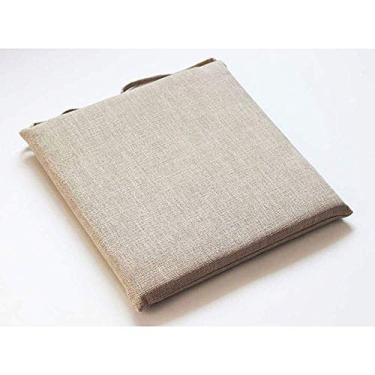 Imagem de Almofadas de assento, almofadas de cadeira, almofada elevatória, almofada de algodão, almofada de cadeira, almofada quadrada de algodão e linho, cozinha, jantar, jardim, cadeira, com laços com zíper