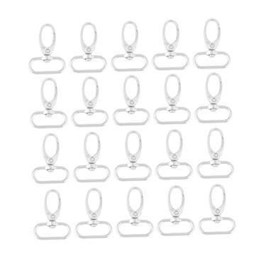 Imagem de Generic 20 Pçs Liga de Zinco Chaveiro Ganchos Clipes Giratórios de Alta Resistência Chaves de Suspensão Multiuso (25mm)
