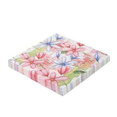 Imagem de Guardanapo De Papel Decorado 33Cm Flores Color 20 Peças Folha Dupla