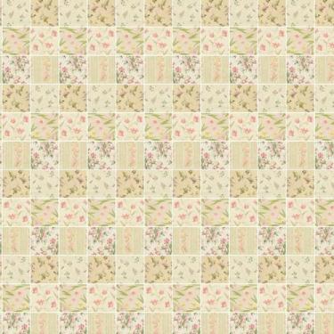 Imagem de Papel De Parede Azulejo Flores Autocolante Cozinha Banheiro - LRP