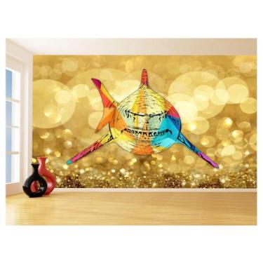 Imagem de Papel De Parede Animais Pop Art Tubarão Cores 3,5M Pxa568 - Você Decor