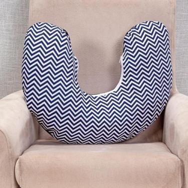 Imagem de Almofada De Amamentar Chevron Marinho Menino - L2m
