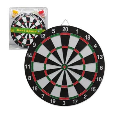 Imagem de Jogo Dardos Profissional Grande 40cm 2 Em 1 Com 6 Dardos