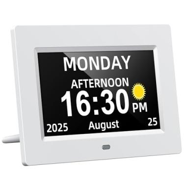 Imagem de Calendário digital e tabela de tarefas, despertador de 17 cm, tela grande, planejador semanal semanal mensal, montável na parede e na mesa