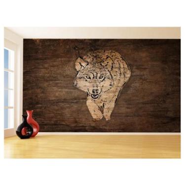 Imagem de Papel De Parede Animais Pop Art Lobo Colorido 3,5M Pxa625 - Você Decor