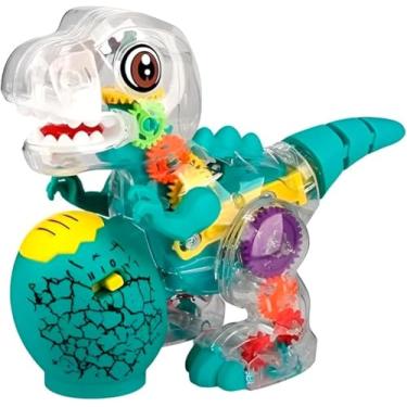 Imagem de Dinossauro Interativo Musical com Luzes LED, Som e Movimento, Colorido, Brinquedo Educativo para Bebês e Crianças Pequenas, Funciona com Pilhas AA