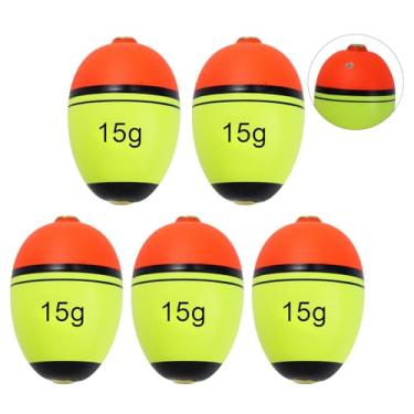 Imagem de CWSDXM Flutuadores deslizantes, flutuadores e boias de pesca em EVA com furo para peixe, Walleye, Panfish e robalo, bobinas deslizantes ajustáveis com flutuação de 9,9 g a 129,9 g (15g Floatage-5PCS)
