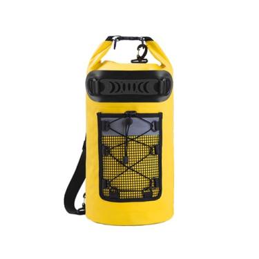 Imagem de Mochila Seca Flutuante 20L de PVC Sacola Derivação para Rafting Pesca Natação Esportes Aquáticos Cintos Ombro Ajustáveis Leve Compacto Uso- Armazenamento