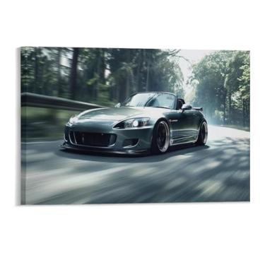 Imagem de HouLaiZhe Modificado S2000 Jdm Carro Drift Sports Posters Tela Estética Decoração de Parede Pintura de Parede Impressão de Sala de Galeria Decoração de Parede para Quarto Sala de Estar Escritório 11 x