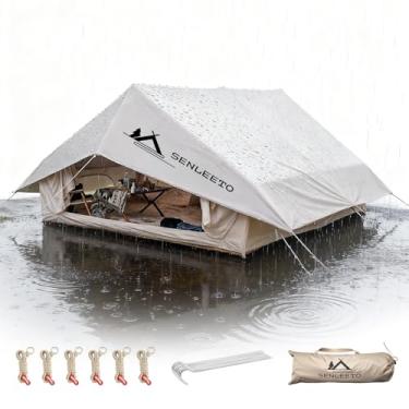 Imagem de 10' x 13' Rain Fly serve para 6-8 pessoas, impermeável e ultraleve cobertura de tenda de sobrevivência, toldo de guarda-sol, lona de acampamento fácil de configurar, portátil para atividades ao ar