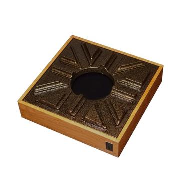 Imagem de Cinzeiro Premium Wood Natural, Madeira, Design Sofisticado, 22 x 22 x 5cm, Elegante e Funcional