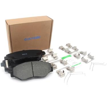 Imagem de GuuYebe Pastilhas de freio de cerâmica, 4 peças de pastilhas dianteiras para Honda 2003-2017 Accord 2012-2021 Civic 2002-2016 CRV 2003-2008 Pilot Element Fit CRZ e para Acura 2013-2015 ILX, com