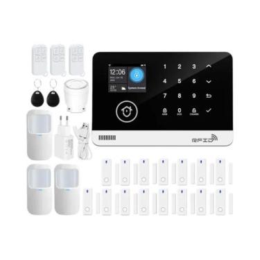 Imagem de Sistema De Alarme Residencial Inteligente WiFi GSM Tuya Com Teclado Se