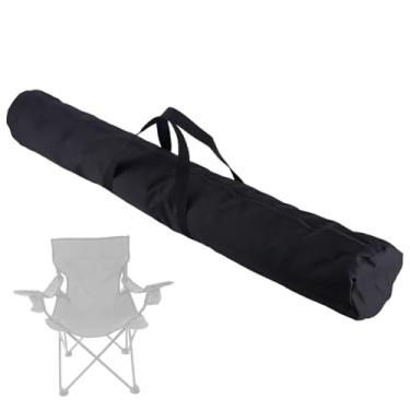 Imagem de GORGECRAFT Bolsa de cadeira preta portátil de 100 cm, tecido Oxford, dobrável, resistente, impermeável, para acampamento, bolsas de substituição com alça de ombro para viagens, esportes ao ar livre