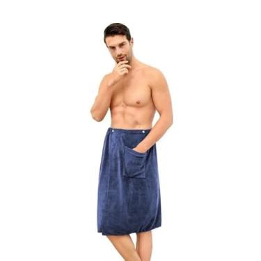 Imagem de Toalha de banho masculina e macia vestível, calça curta, toalha de microfibra ajustável, piscina, praia, spa, banho, duche, toalhas de envolver
