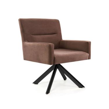 Imagem de Poltrona para Sala de Estar Veludo Giratória Angel Canela