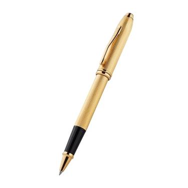 Imagem de Cross Townsend Padrão de corte de diamante banhado a ouro 23KT polido com caneta esferográfica Selectip banhada a ouro 23KT Appointments