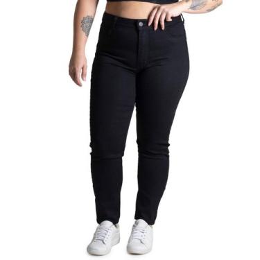 Imagem de Calça Sarja Sawary Plus Size Cigarrete - 267162 - 50, Preto, 50