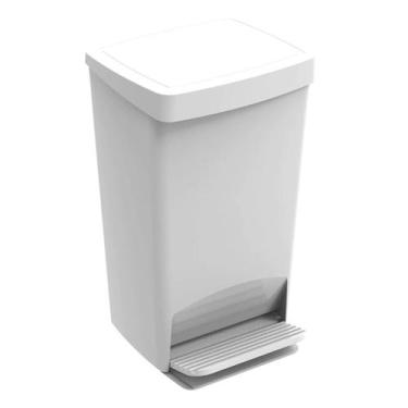 Imagem de Lixeira Gambrage Crippa Com Pedal 25 Litros Branca Lixo para Cozinha B