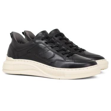 Imagem de Tênis Democrata Masculino Pace Couro Calce Fácil Confortável Cadarço, 