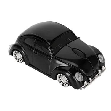 Imagem de Generic Mouse Sem Fio de 2,4 GHz Estilo Carro Esportivo Mouse Vermelho LED Farol de Mesa para 10 2 Bateria AAA (Preto)