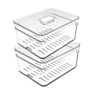 Imagem de Organizador Geladeira 2,2L Clear Fresh - Transparente