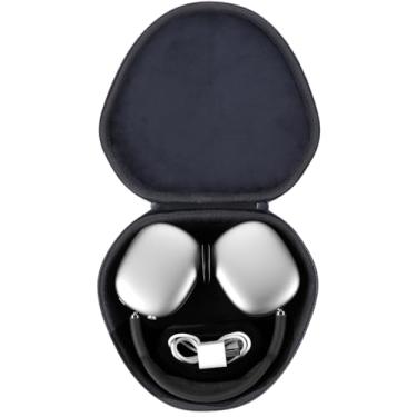 Imagem de Peyyargo Capa rígida de transporte com modo de suspensão de substituição para fones de ouvido sem fio Apple AirPods Max (preto)