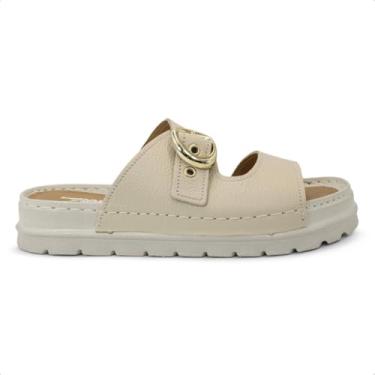 Imagem de Chinelo Pegada Feminino em Couro Grace Burnished Linho 234701-01 35