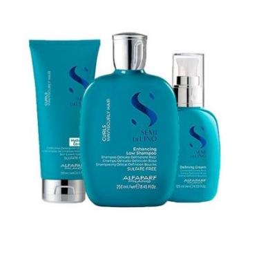 Imagem de Kit Alfaparf Milano Professional Semi Di Lino Curls - Shampoo e Condicionador e Creme de Definição-Unissex
