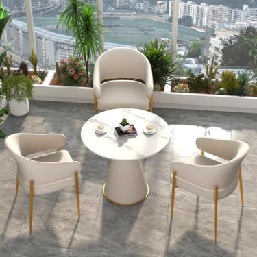 Imagem de (pt: Conjunto de mesa e cadeira de clube de recepção de escritório, mesa de negociação e cadeira, conjunto de mesa de jantar redonda de cozinha de café, mesas de sala de conferências, economia de